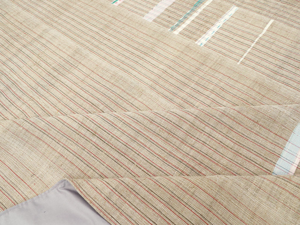 Modern Turkish Flatweave Large Room Size Carpet, No.31357 - Gss