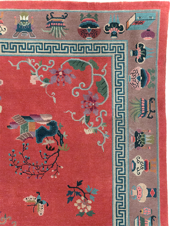 Vintage Chinese Art Deco Pictorial Room Size Carpet, No.31359 - Gss