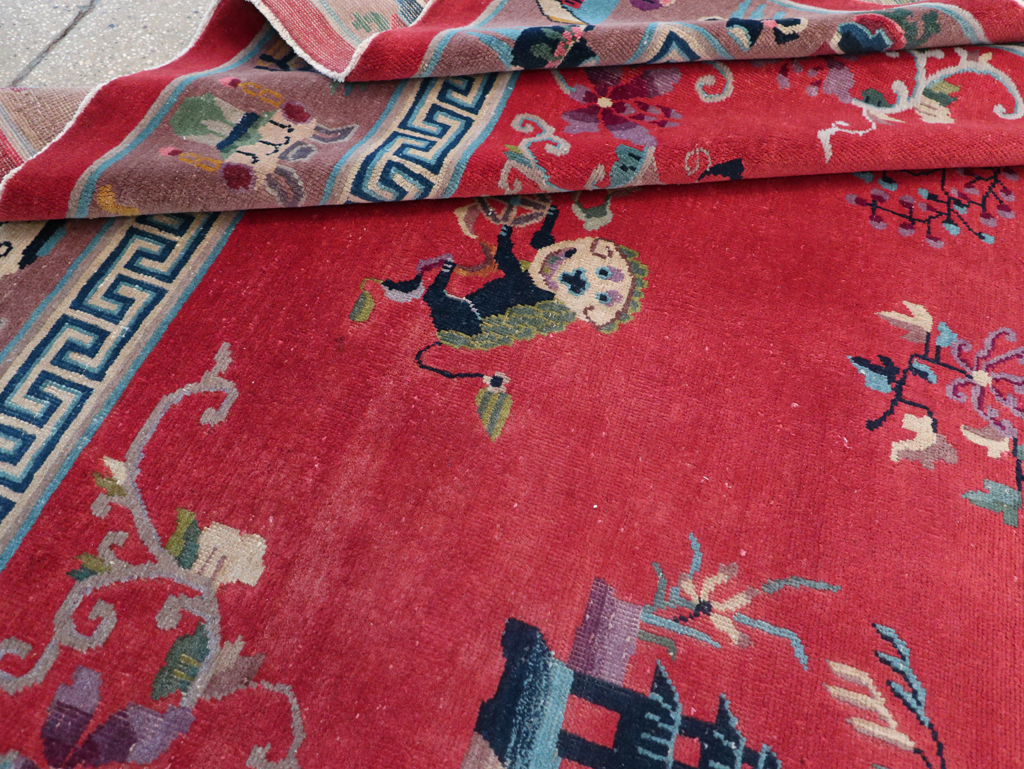 Vintage Chinese Art Deco Pictorial Room Size Carpet, No.31359 - Gss