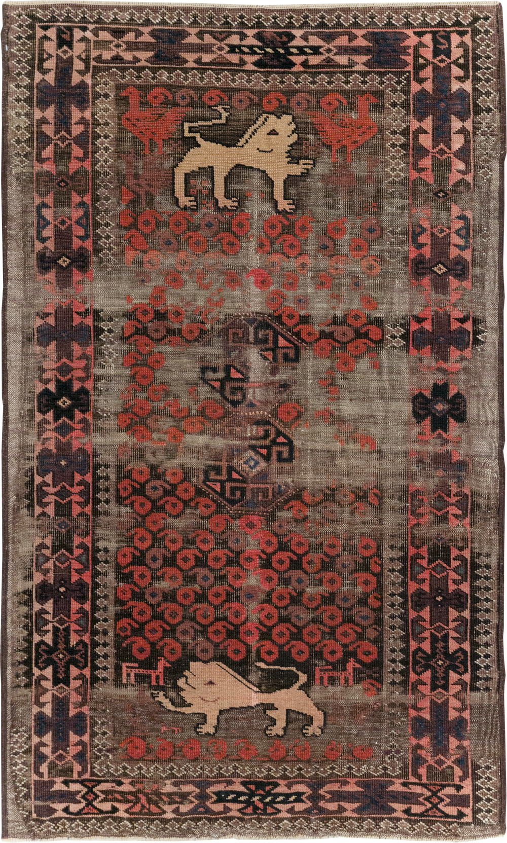 Antique Persian Pictorial Baluch Rug, No.31367 - Gss