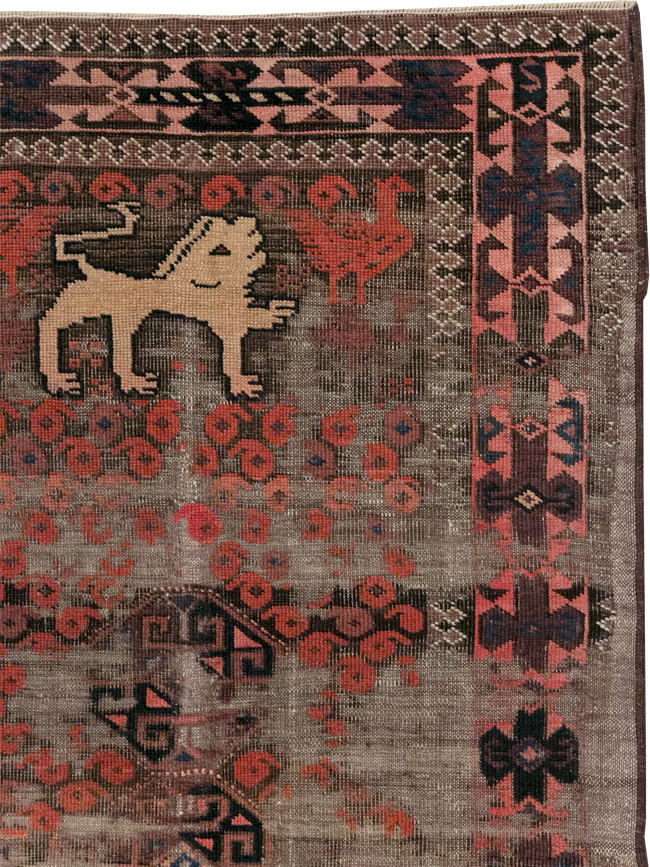 Antique Persian Pictorial Baluch Rug, No.31367 - Gss