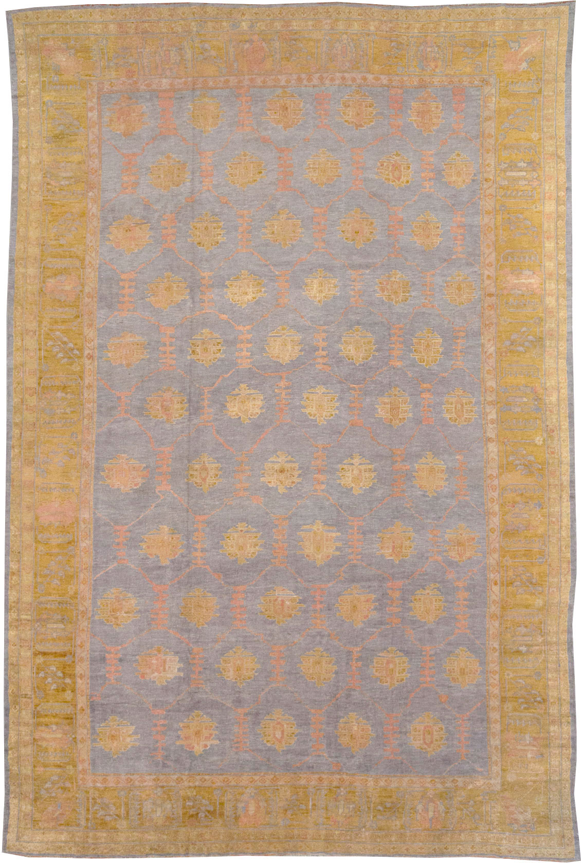 Antique Turkish Oushak Large Carpet, No.31372 - Gss