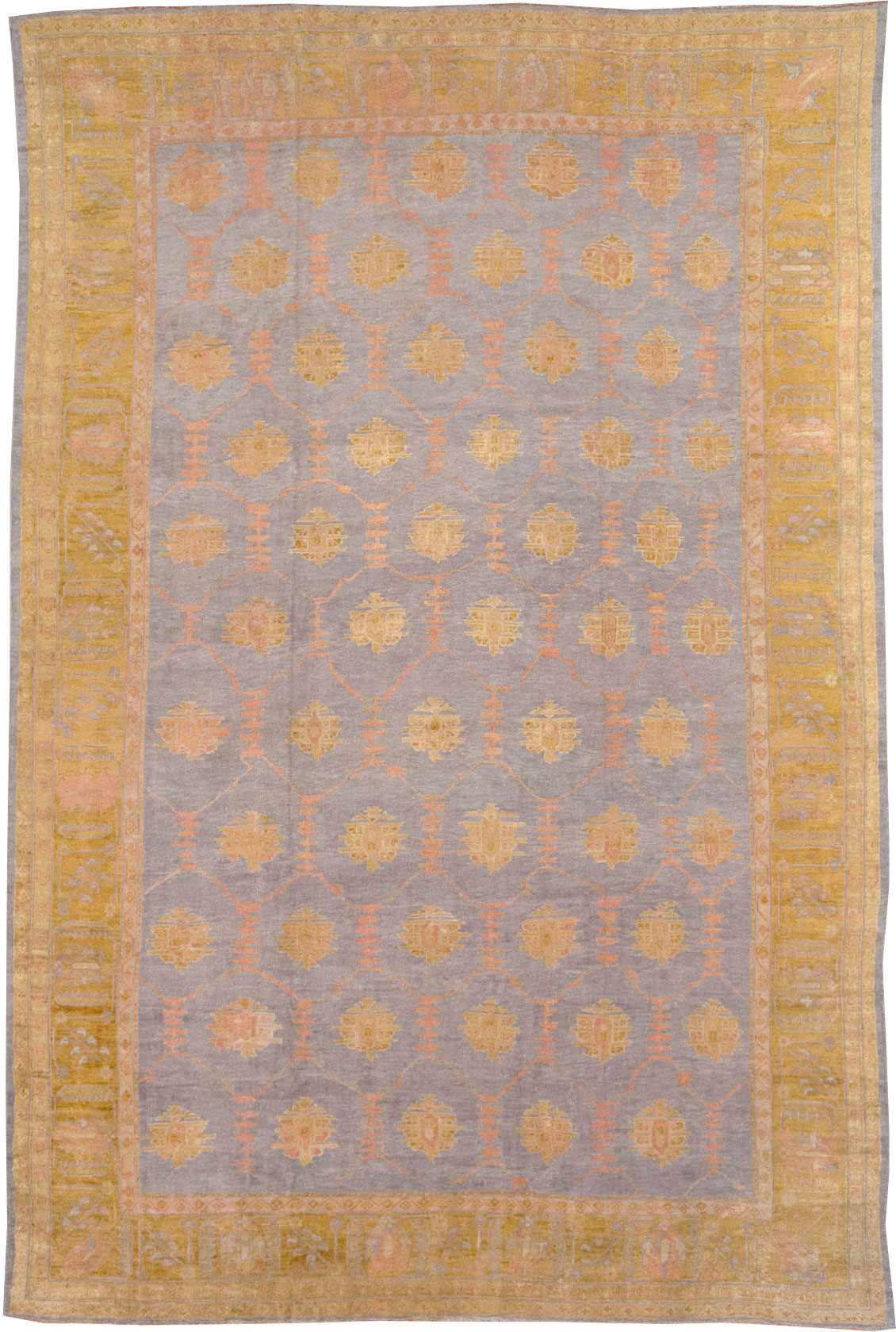Antique Turkish Oushak Large Carpet, No.31372 - Gss