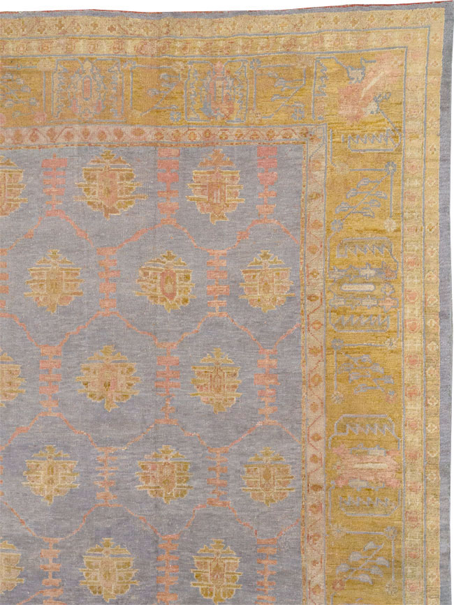 Antique Turkish Oushak Large Carpet, No.31372 - Gss