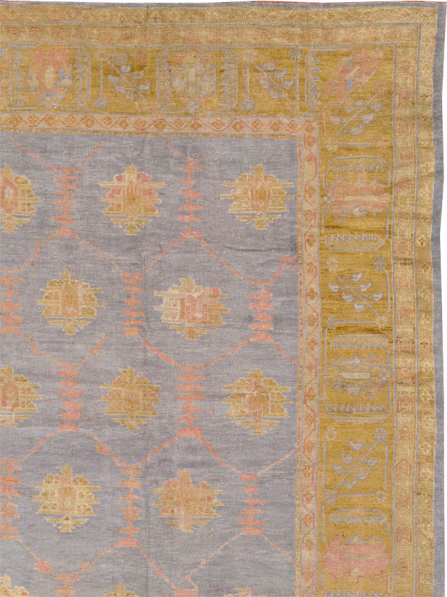Antique Turkish Oushak Large Carpet, No.31372 - Gss