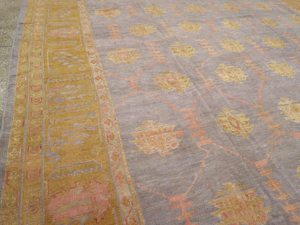 Antique Turkish Oushak Large Carpet, No.31372 - Gss