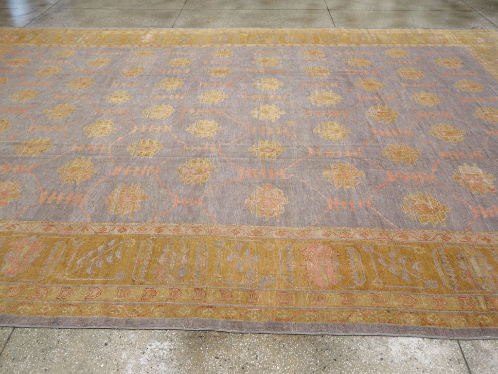 Antique Turkish Oushak Large Carpet, No.31372 - Gss