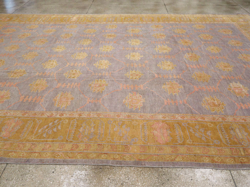 Antique Turkish Oushak Large Carpet, No.31372 - Gss