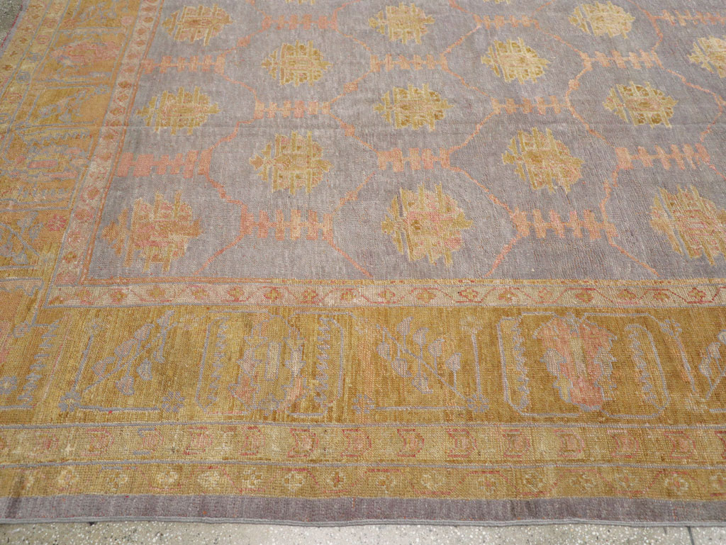 Antique Turkish Oushak Large Carpet, No.31372 - Gss