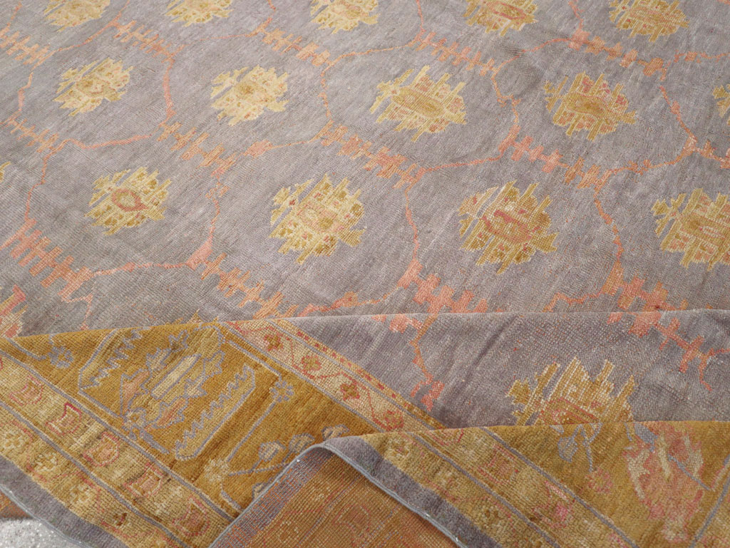 Antique Turkish Oushak Large Carpet, No.31372 - Gss