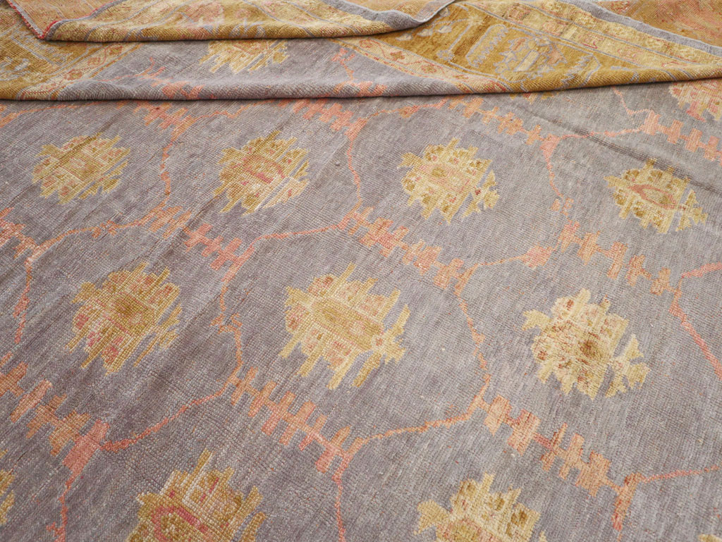 Antique Turkish Oushak Large Carpet, No.31372 - Gss