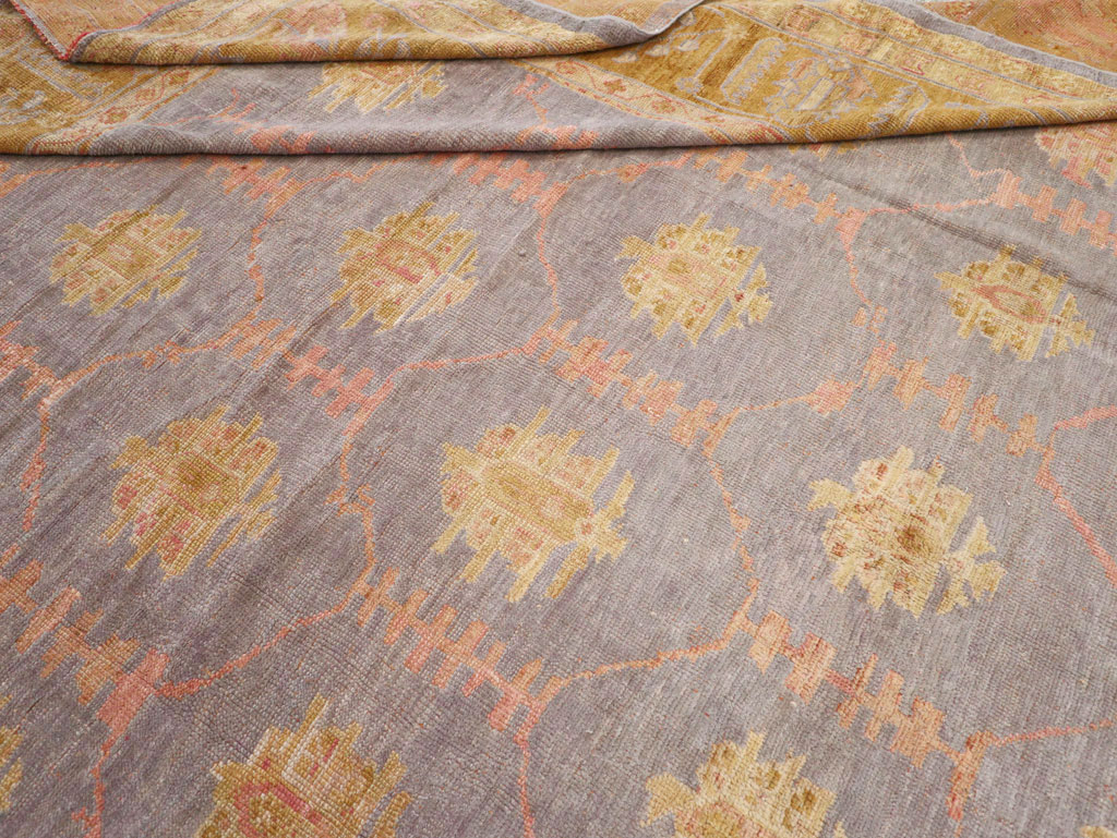 Antique Turkish Oushak Large Carpet, No.31372 - Gss