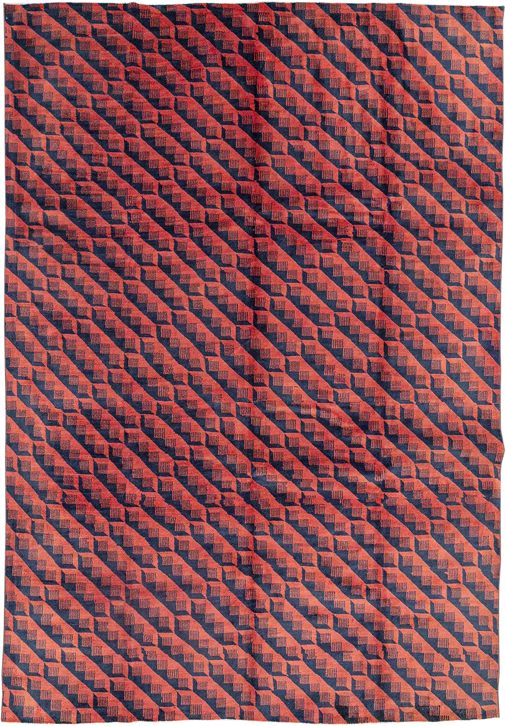 Vintage Turkish Anatolian Art Deco Room Size Carpet, No.31375 - Gss