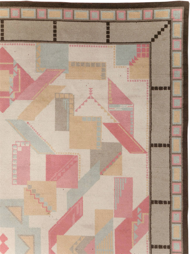 Vintage European Art Deco Large Room Size Carpet, No.31378 - Gss