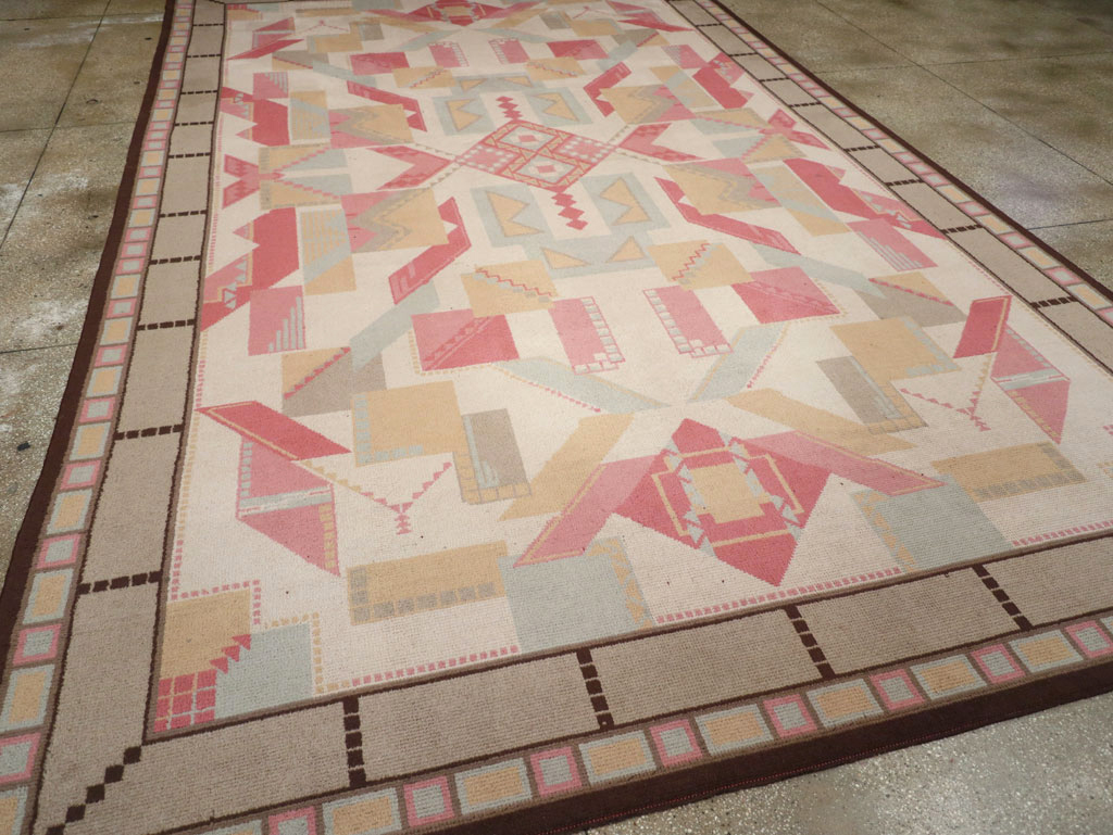 Vintage European Art Deco Large Room Size Carpet, No.31378 - Gss