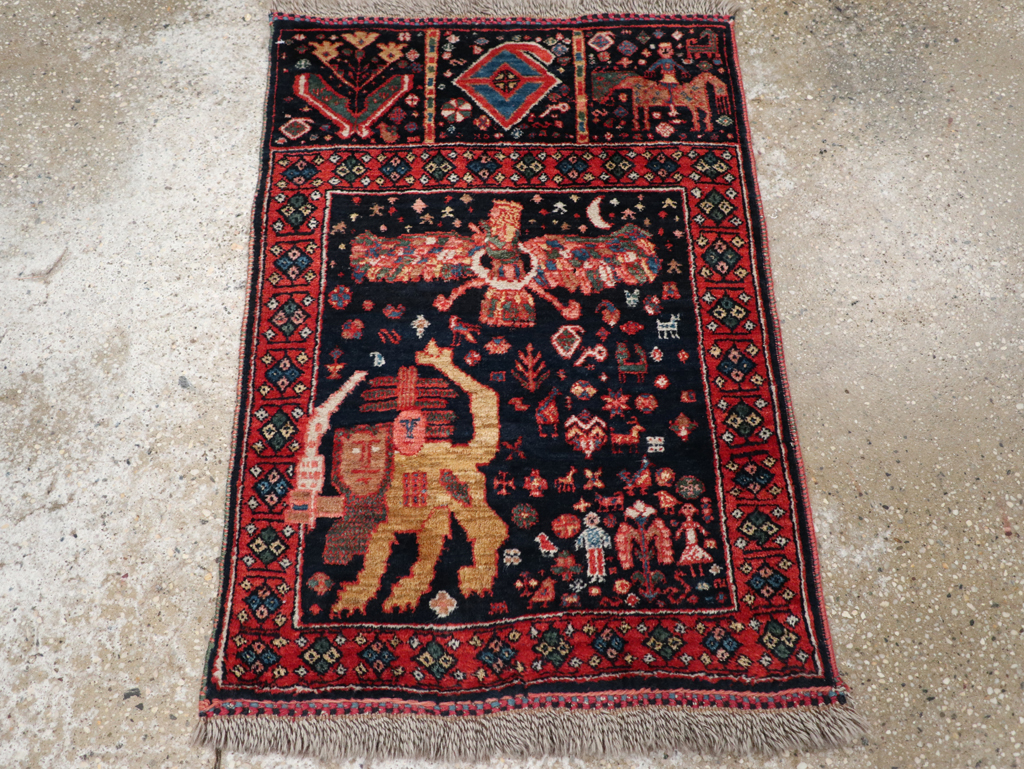 Persian Qashqai Pictorial Rug, No.31396 - Gss