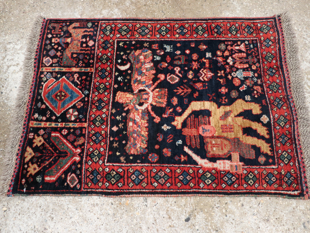 Persian Qashqai Pictorial Rug, No.31396 - Gss