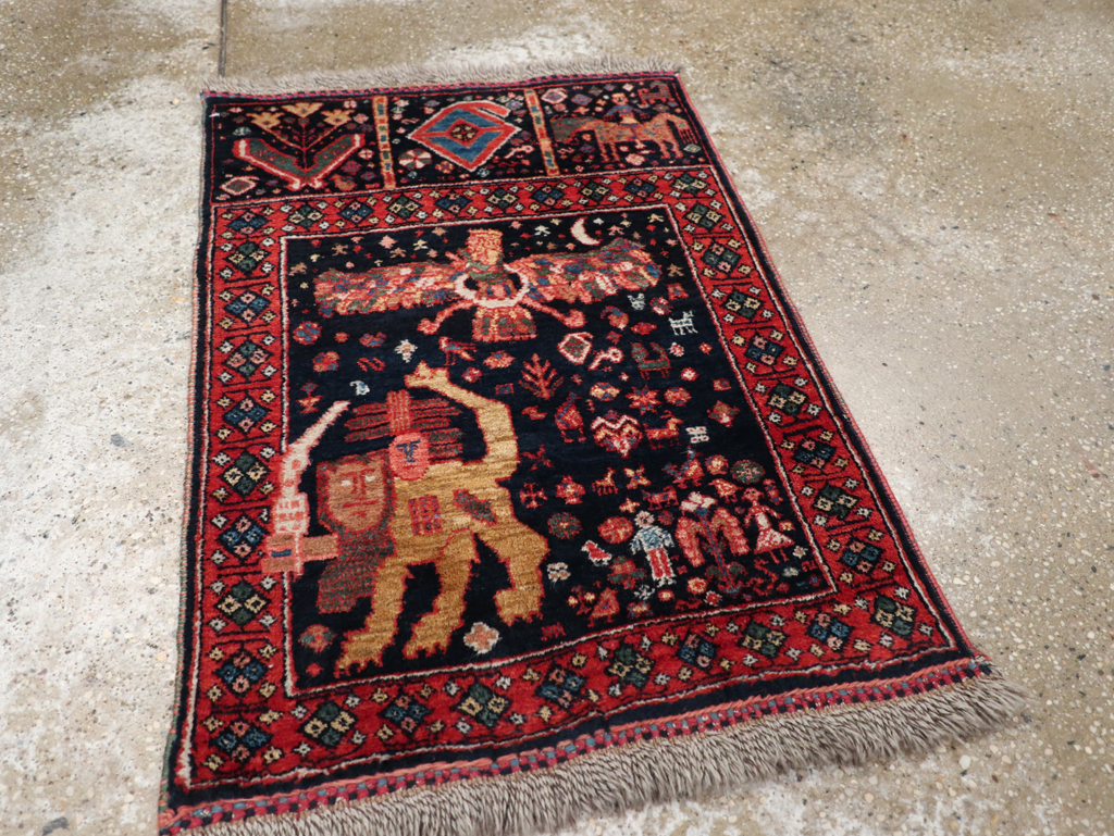 Persian Qashqai Pictorial Rug, No.31396 - Gss