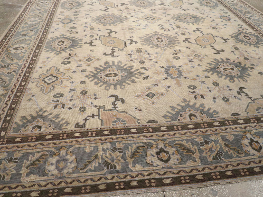 Antique Turkish Oushak Large Room Size Carpet, No.31405 - Gss