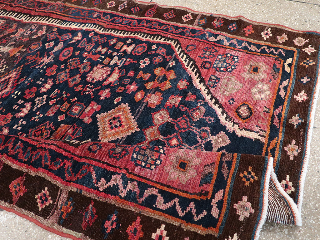 Vintage Persian Hamadan Pictorial Accent Rug, No.31413 - Gss