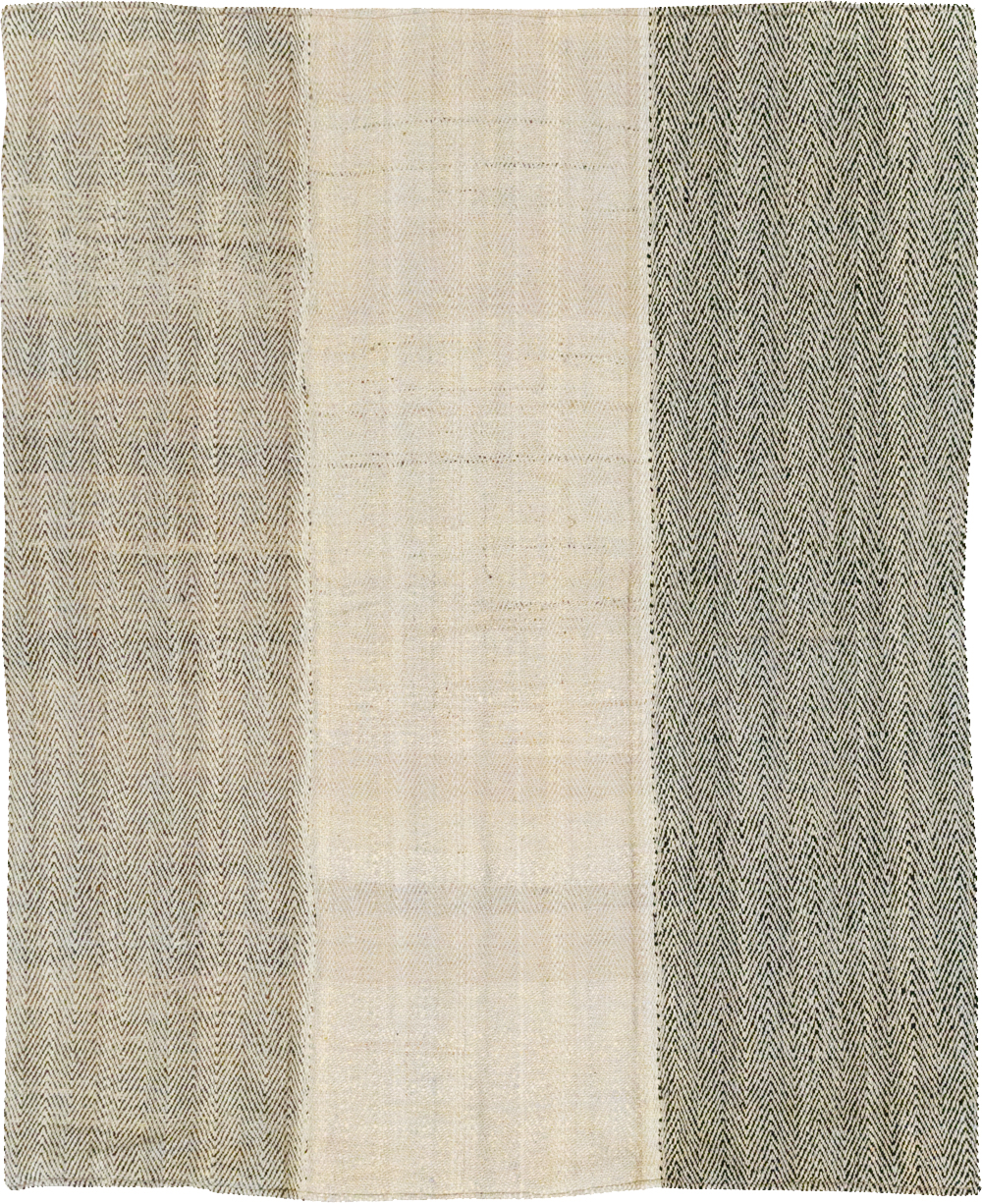 Modern Turkish Flatweave Accent Rug, No.31414 - Gss