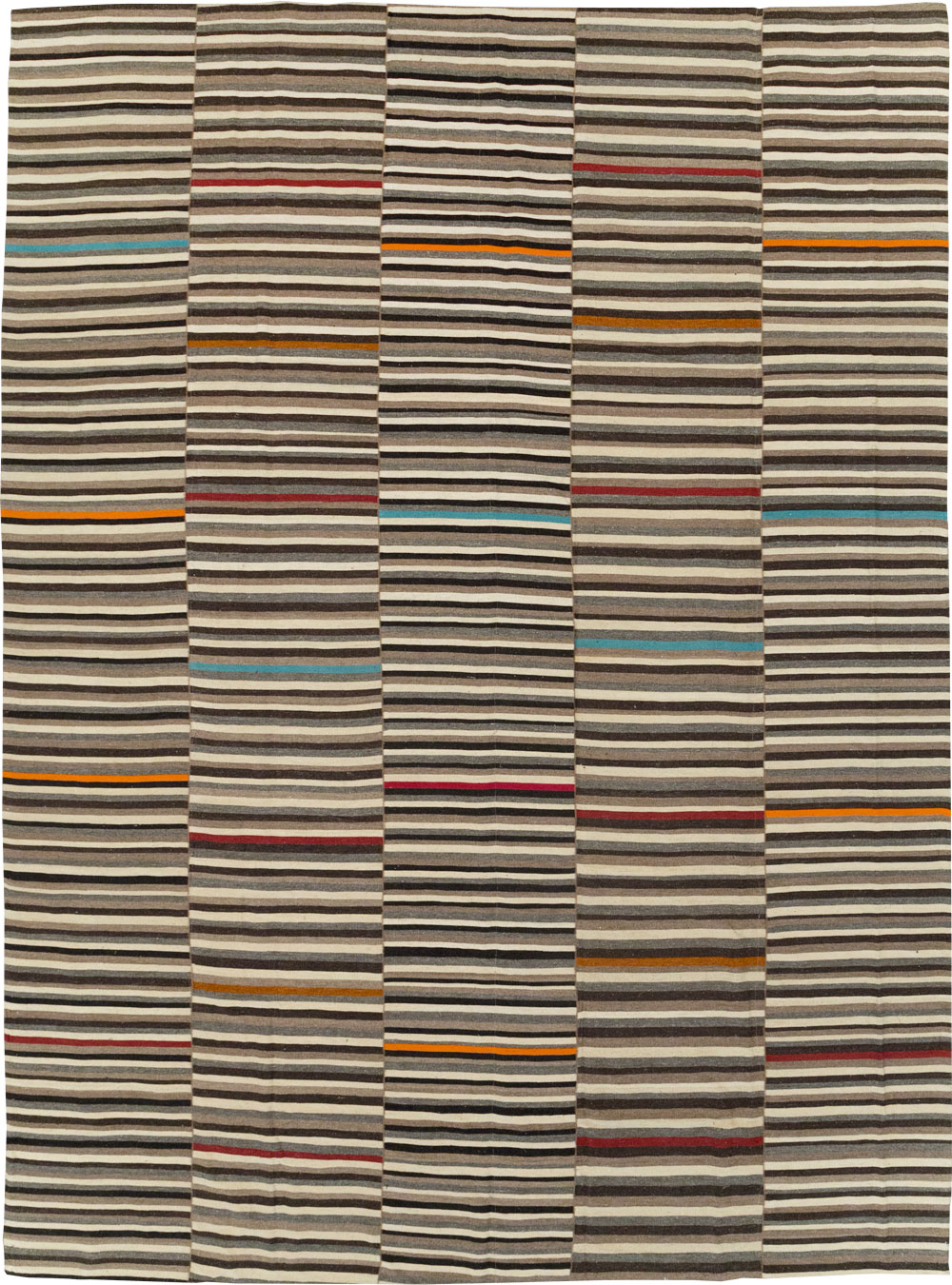 Modern Turkish Flatweave Room Size Carpet, No.31416 - Gss
