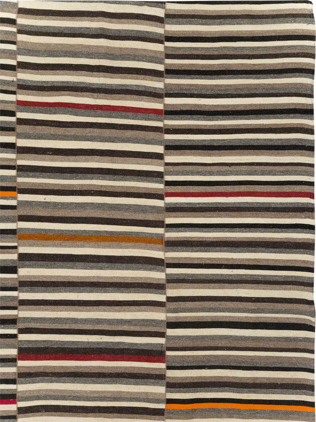 Modern Turkish Flatweave Room Size Carpet, No.31416 - Gss