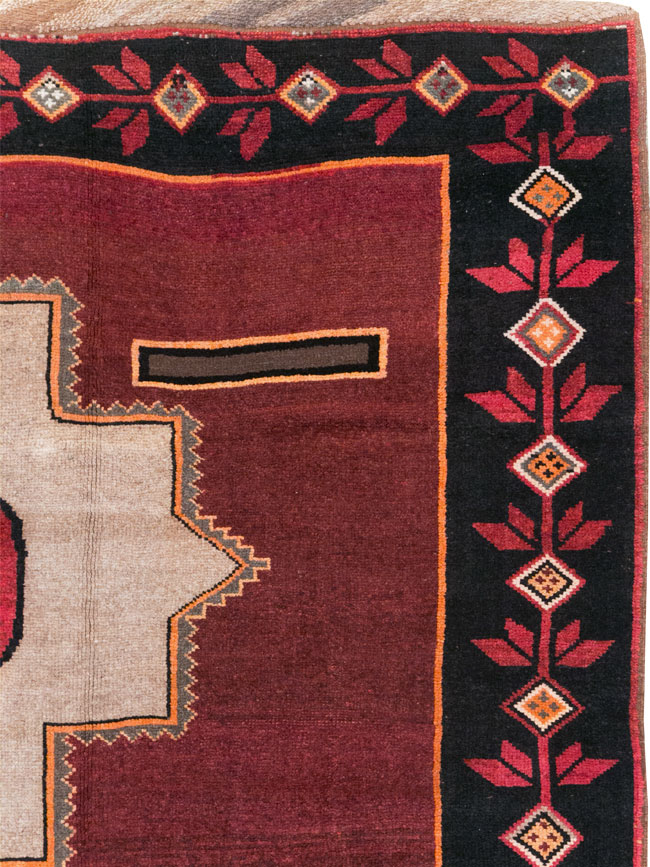 Vintage Turkish Anatolian Tribal Room Size Carpet, No.31419 - Gss