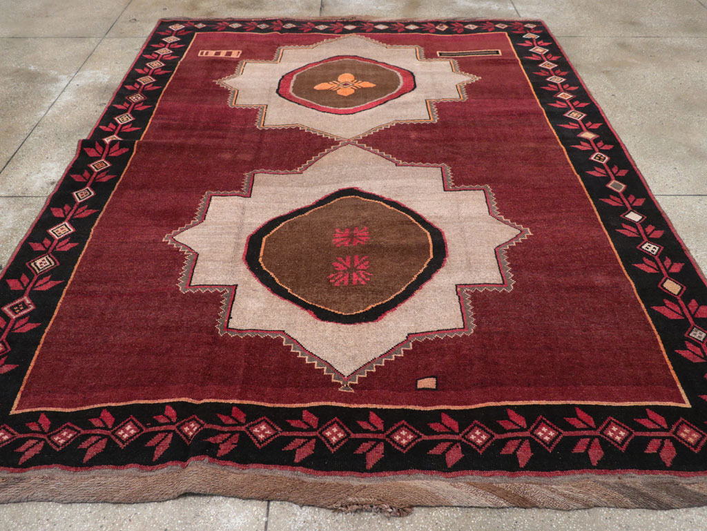 Vintage Turkish Anatolian Tribal Room Size Carpet, No.31419 - Gss