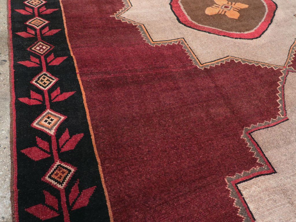 Vintage Turkish Anatolian Tribal Room Size Carpet, No.31419 - Gss