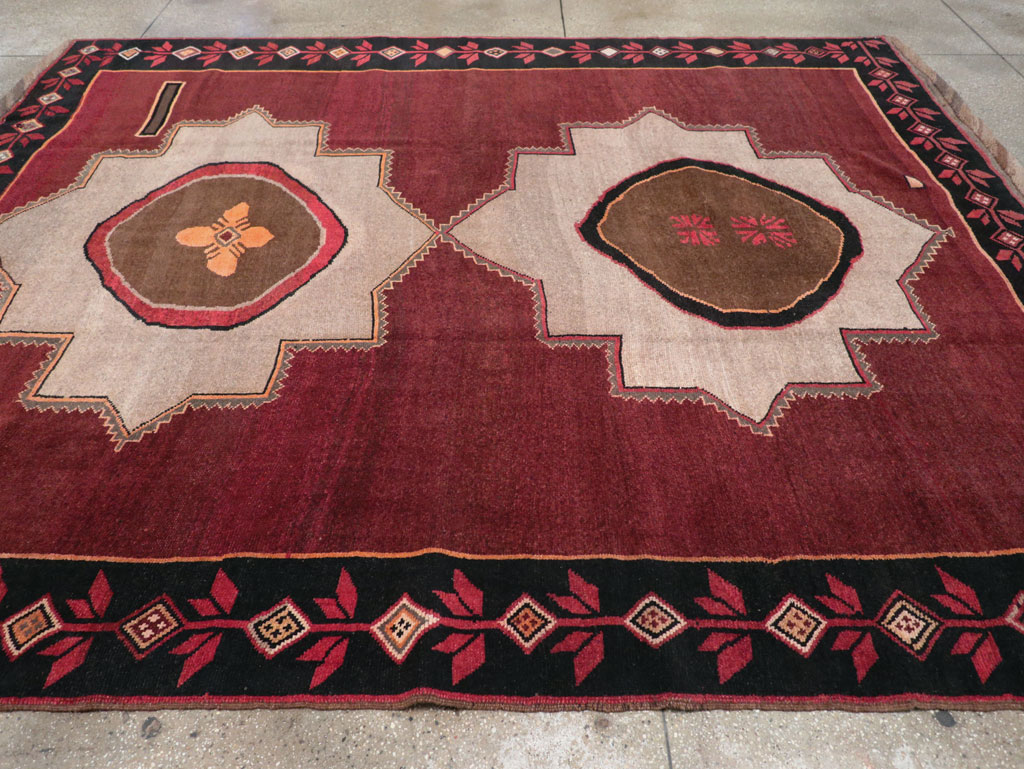Vintage Turkish Anatolian Tribal Room Size Carpet, No.31419 - Gss