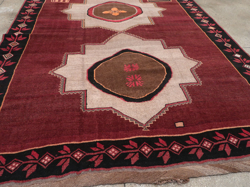 Vintage Turkish Anatolian Tribal Room Size Carpet, No.31419 - Gss