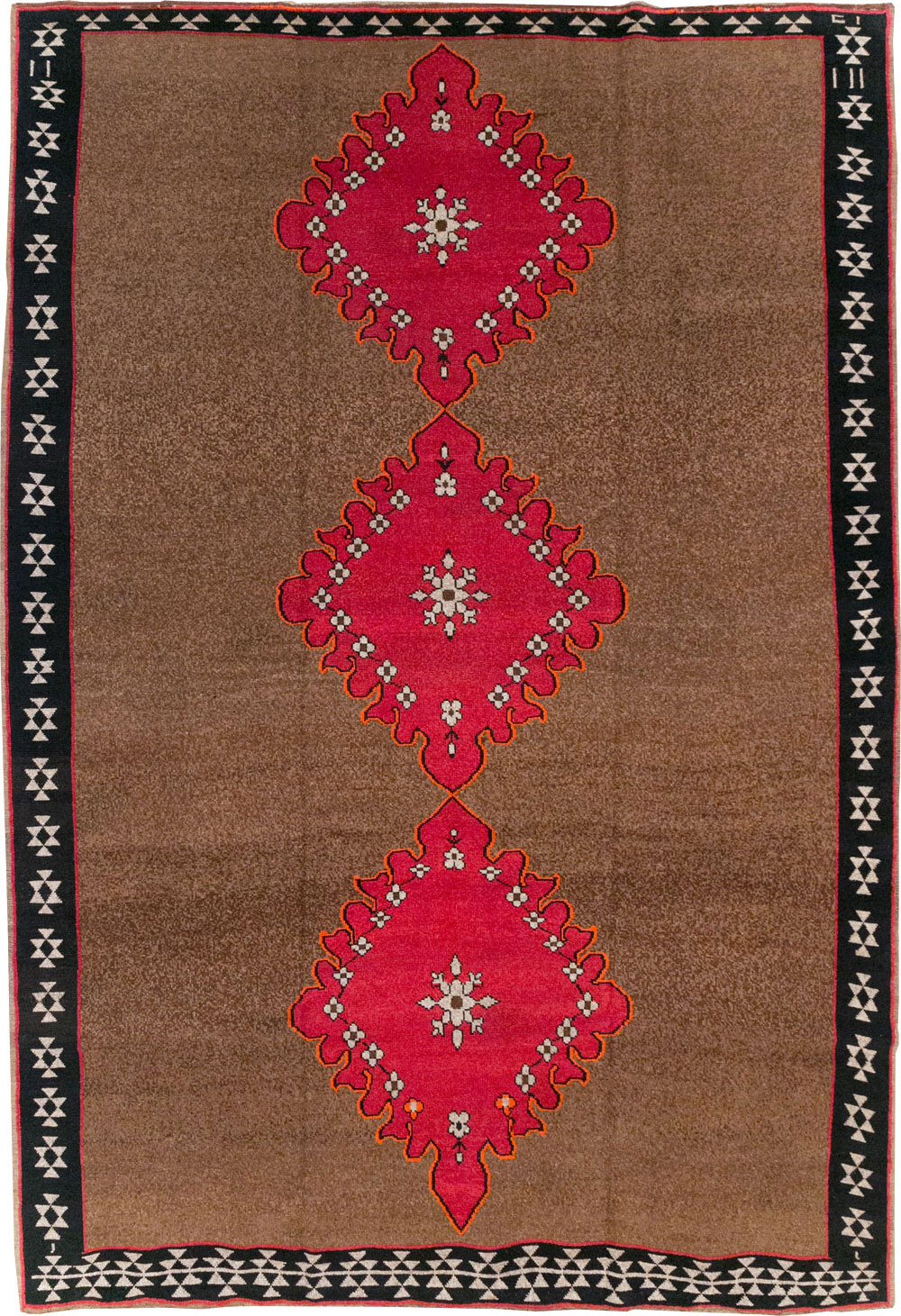 Vintage Turkish Anatolian Tribal Room Size Carpet, No.31420 - Gss