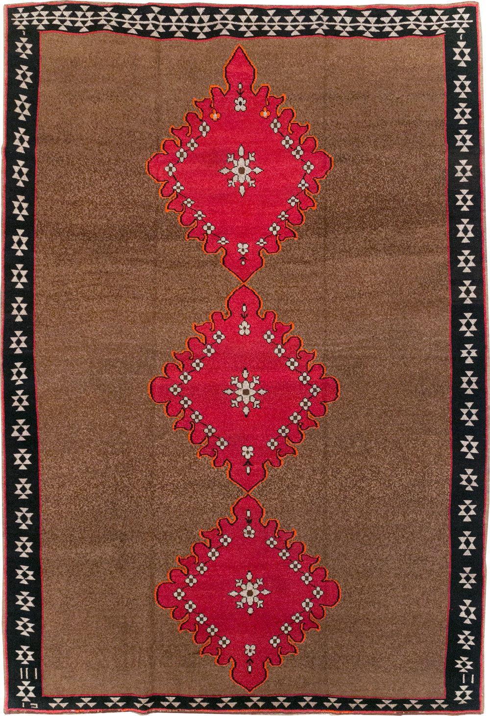 Vintage Turkish Anatolian Tribal Room Size Carpet, No.31420 - Gss