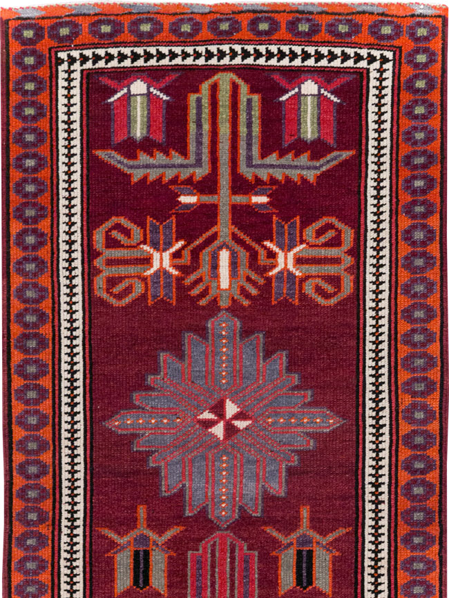 Vintage Turkish Anatolian Tribal Runner (Pair: 1 of 2), No.31421 - Gss