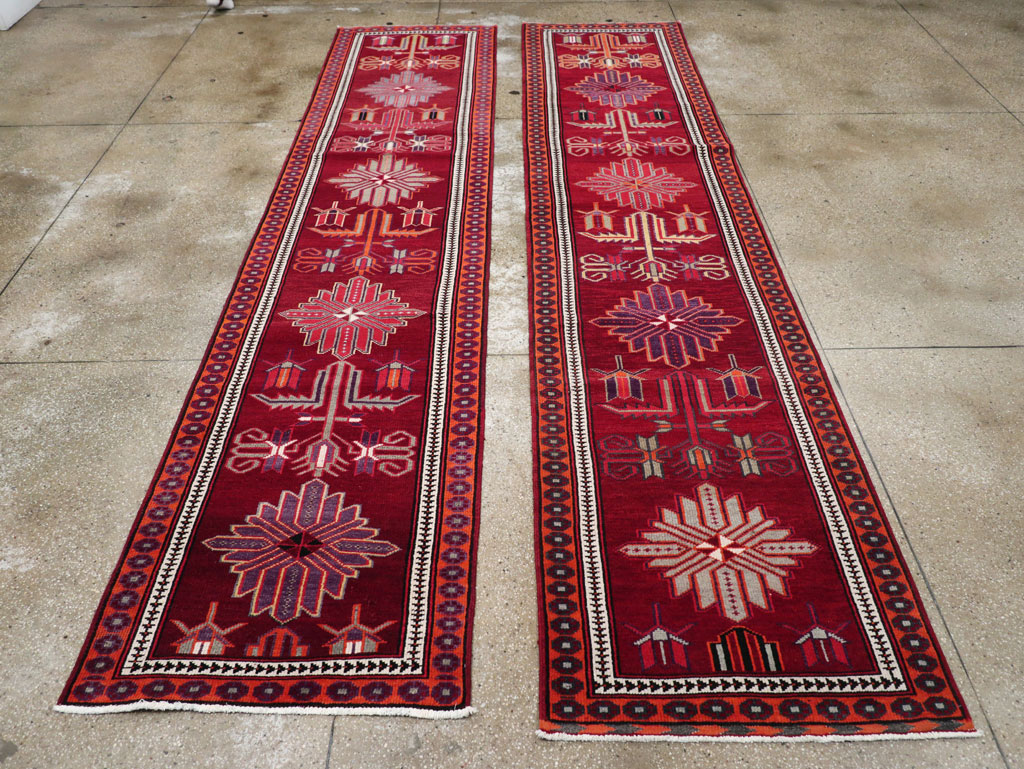 Vintage Turkish Anatolian Tribal Runner (Pair: 1 of 2), No.31421 - Gss