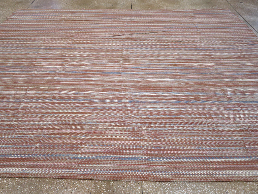 Modern Turkish Flatweave Room Size Carpet, No.31425 - Gss