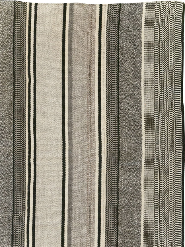 Modern Turkish Flatweave Room Size Carpet, No.31426 - Gss