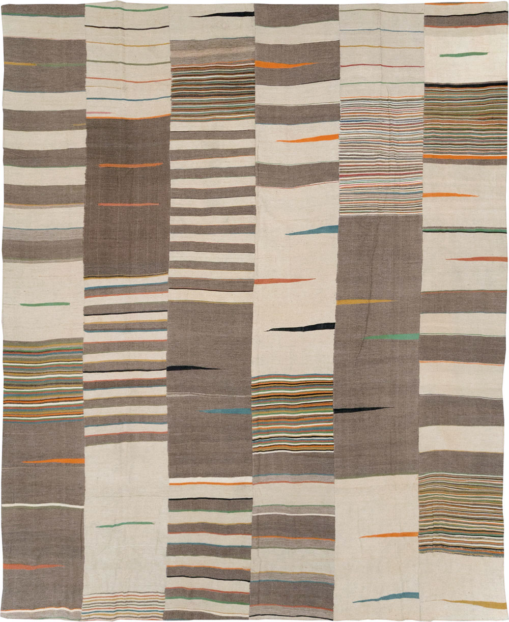 Modern Turkish Flatweave Room Size Carpet, No.31427 - Gss
