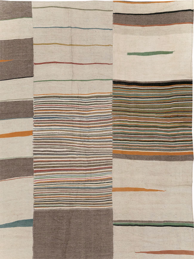 Modern Turkish Flatweave Room Size Carpet, No.31427 - Gss
