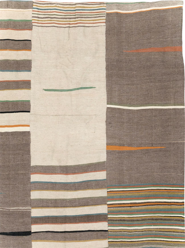 Modern Turkish Flatweave Room Size Carpet, No.31427 - Gss
