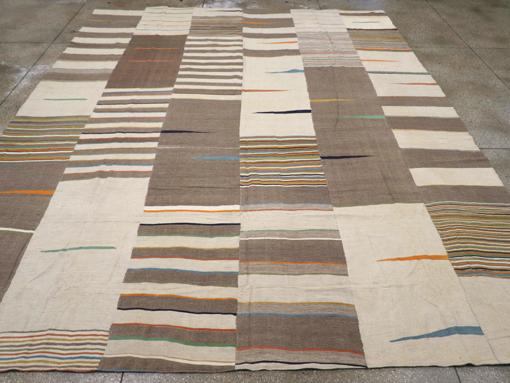Modern Turkish Flatweave Room Size Carpet, No.31427 - Gss
