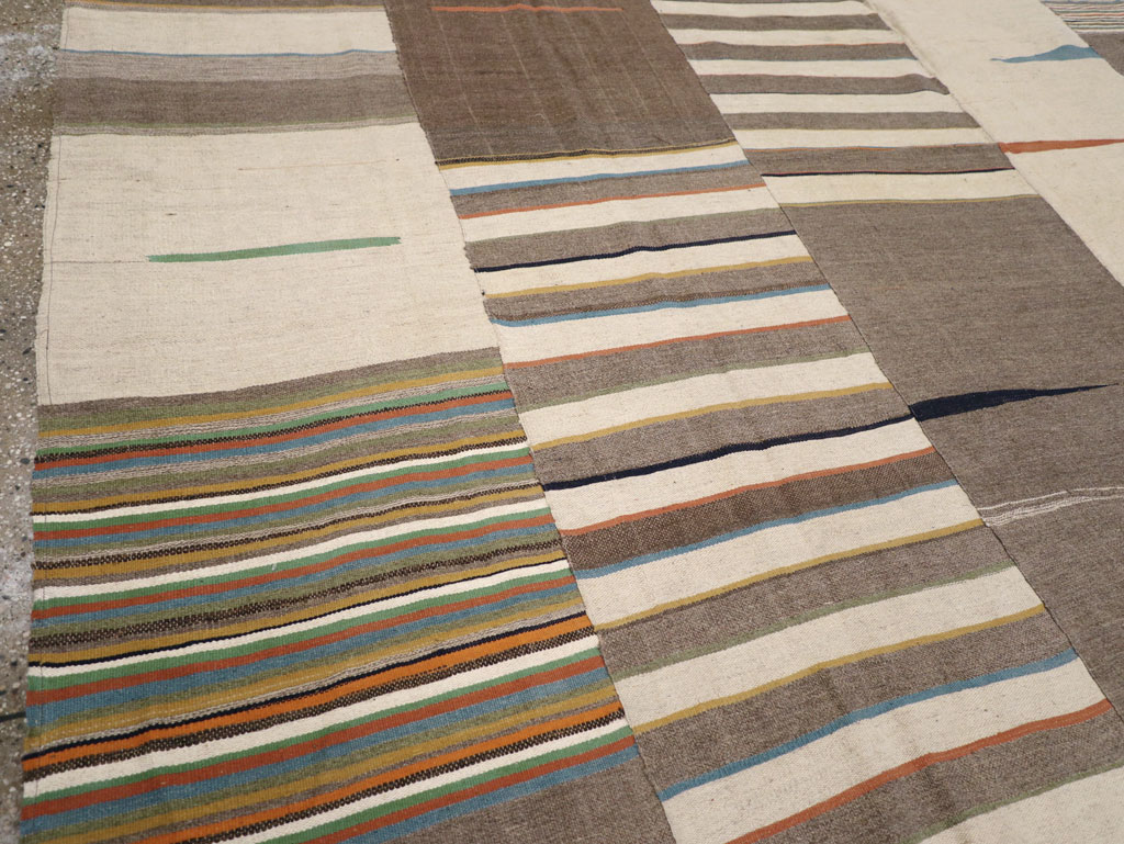 Modern Turkish Flatweave Room Size Carpet, No.31427 - Gss