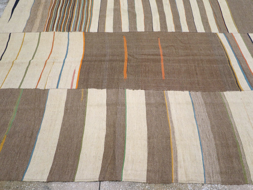 Modern Turkish Flatweave Room Size Carpet, No.31427 - Gss