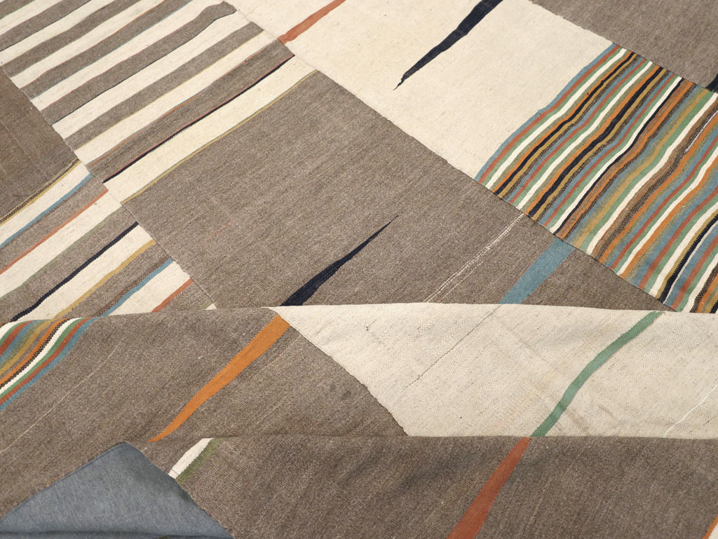 Modern Turkish Flatweave Room Size Carpet, No.31427 - Gss