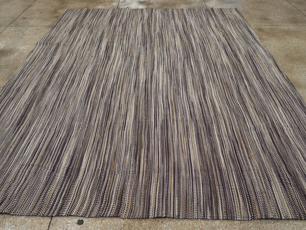 Modern Turkish Flatweave Room Size Carpet, No.31432 - Gss