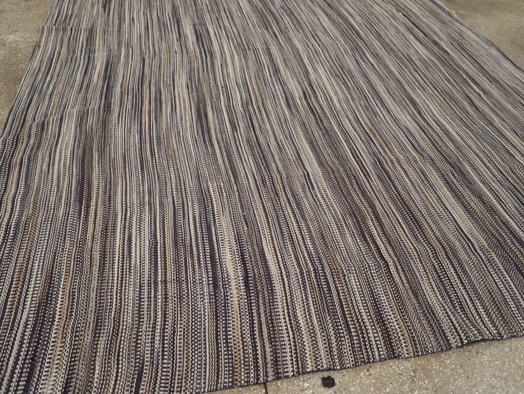 Modern Turkish Flatweave Room Size Carpet, No.31432 - Gss