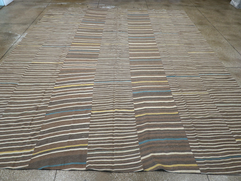 Modern Turkish Flatweave Large Room Size Carpet, No.31435 - Gss