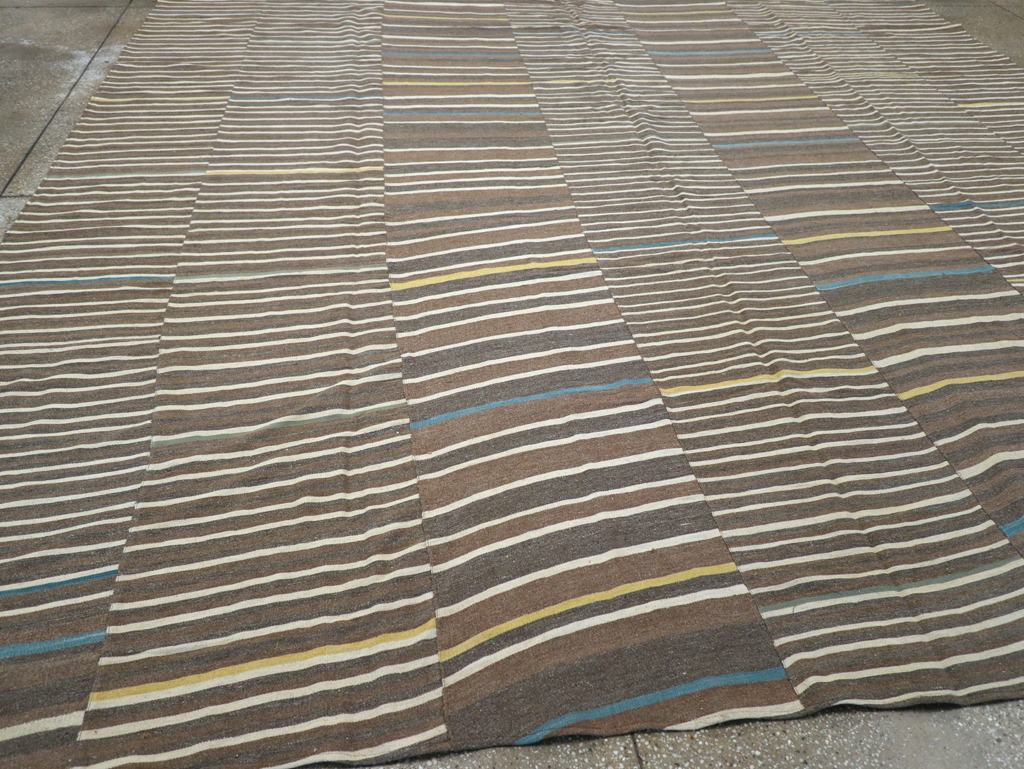 Modern Turkish Flatweave Large Room Size Carpet, No.31435 - Gss