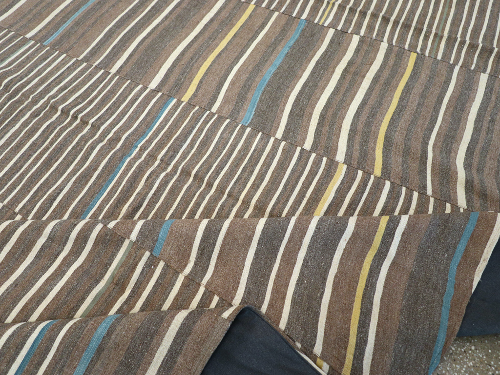 Modern Turkish Flatweave Large Room Size Carpet, No.31435 - Gss